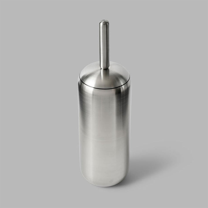 Pebble Toilet Brush Holder in Satin Stainless Steel