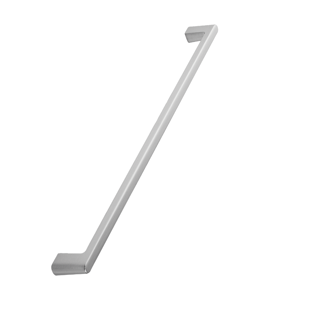 Furnipart Diner cabinet handle in a brushed inox finish with a clean, rectangular bar design on a white background.