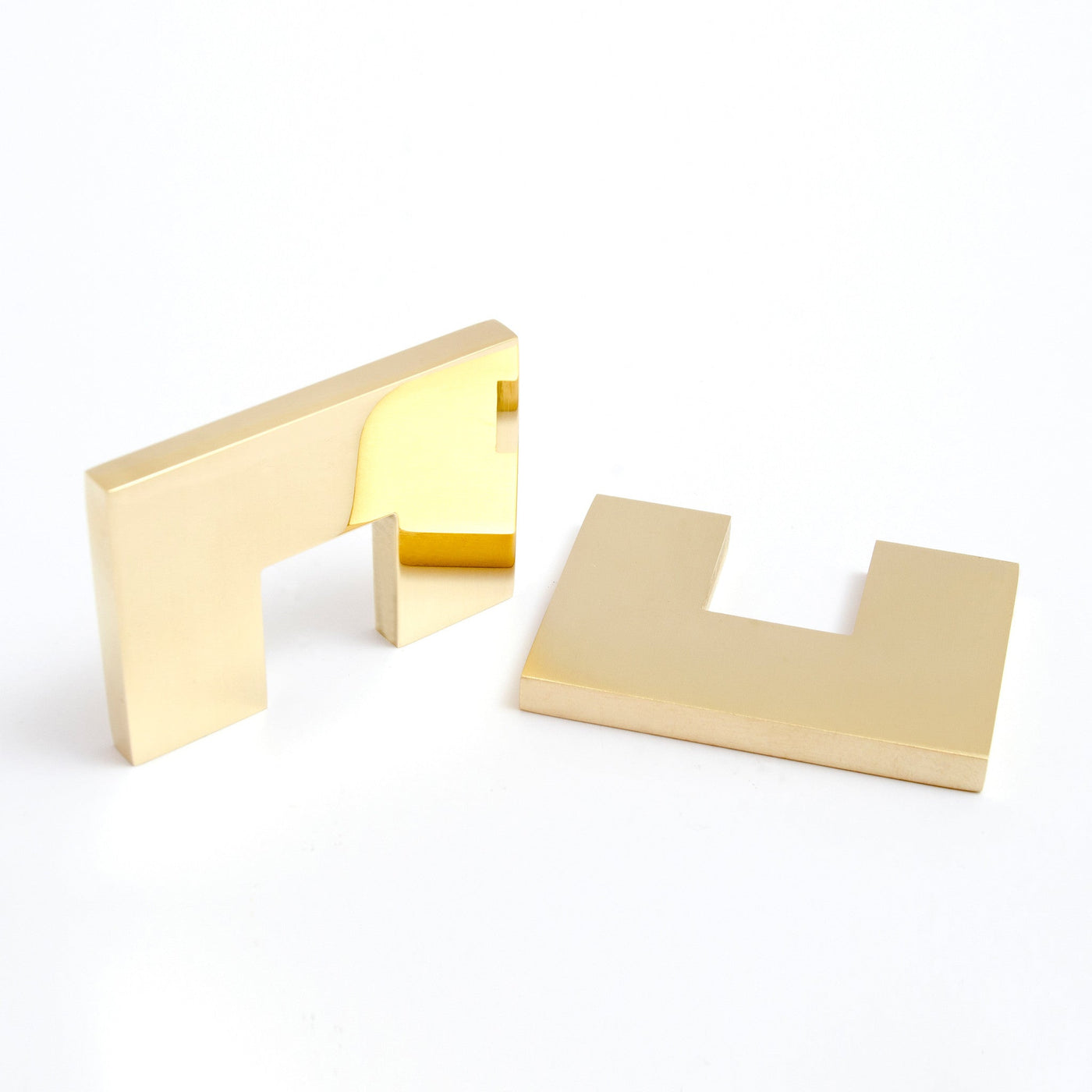 Little brushed brass handles from the Clean Cut Series. Perfect accents in kitchens and other millwork designs.