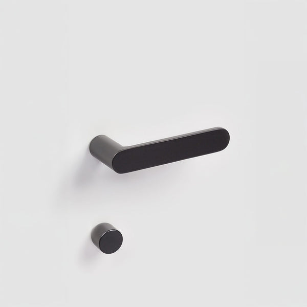 Pure Interior Door Lever Set — Etna Black / Privacy