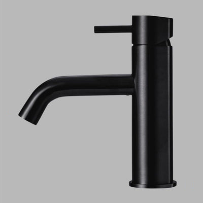qtoo faucet by d line crafted from AISI 316 marine grade stainless steel shown here in satin black finish