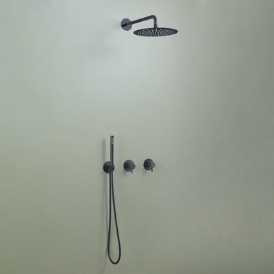 QTOO Two-Way Thermostat Shower in Matte Charcoal