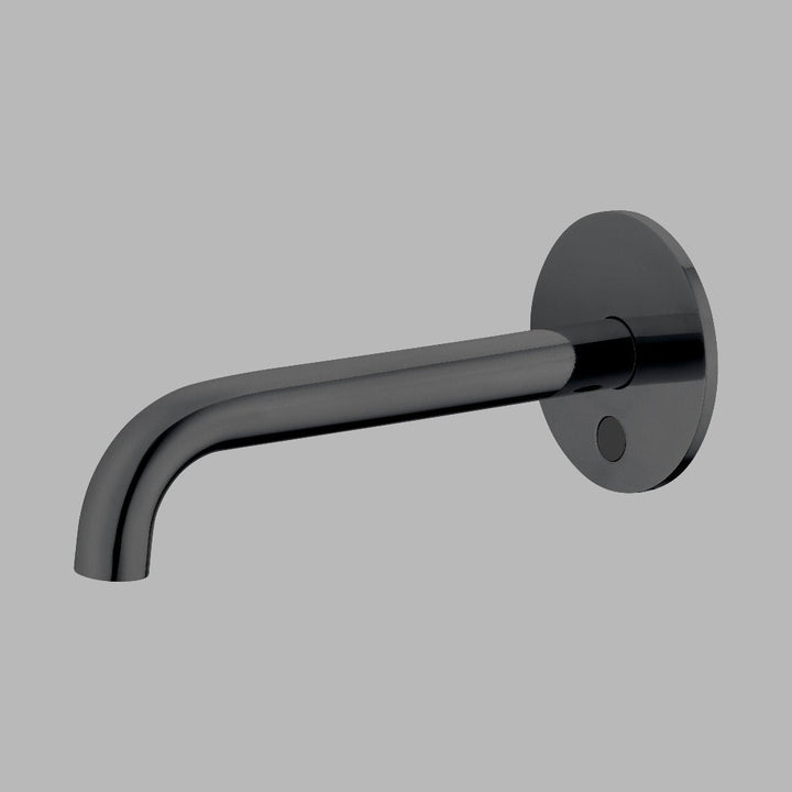 Qtoo Wall Mounted Sensor Tap 190mm Polished Charcoal