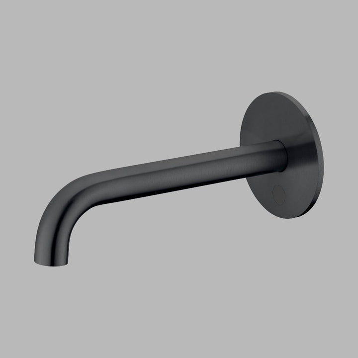 Qtoo Wall Mounted Sensor Tap 190mm Satin Charcoal