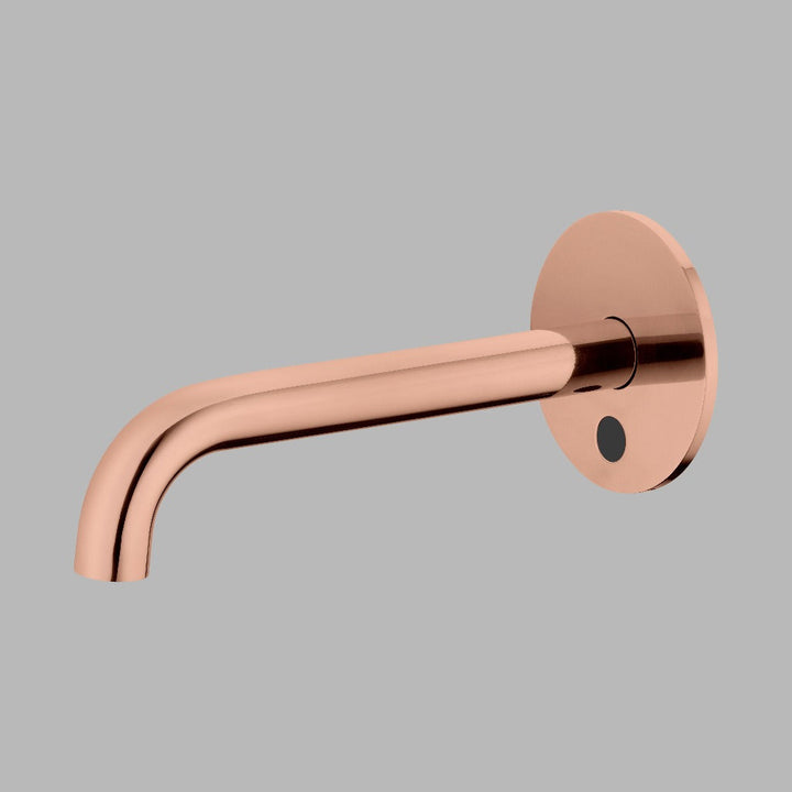 Qtoo Wall Mounted Sensor Tap 190mm Polished Copper