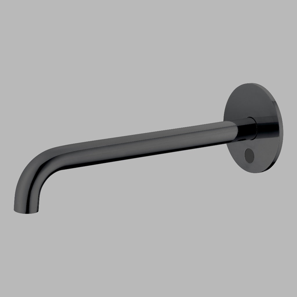 Qtoo Wall Mounted Sensor Tap 250mm Polished Charcoal