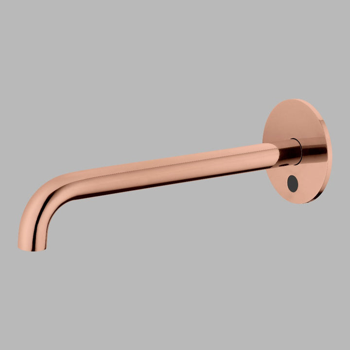 Qtoo Wall Mounted Sensor Tap 250mm Polished Copper