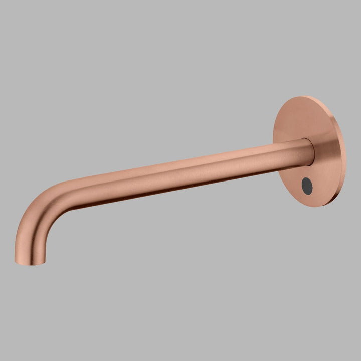 Qtoo Wall Mounted Sensor Tap 250mm Satin Copper