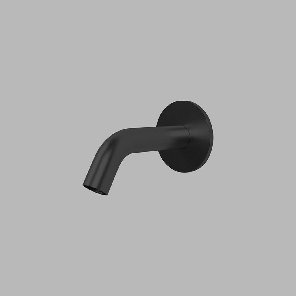 PVD black d line Qtoo wall-mounted touchless soap dispenser spout.