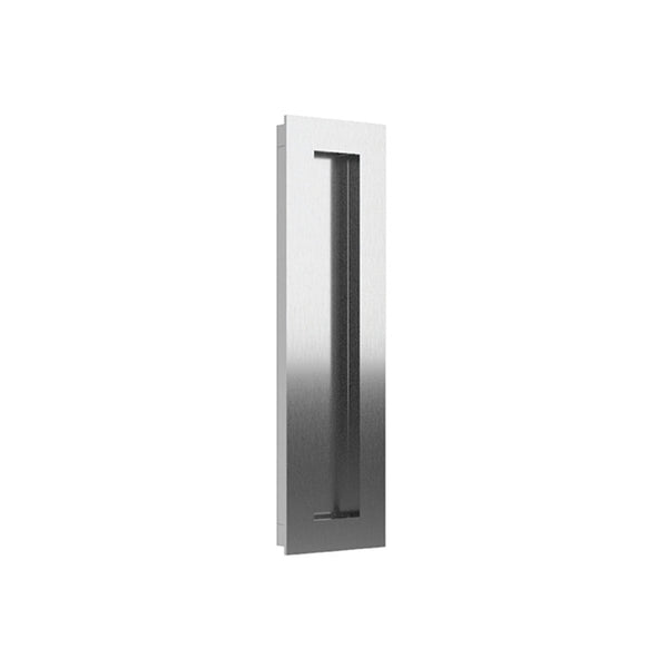 Rectangular Flush Pull — Satin Stainless Steel / 200 mm