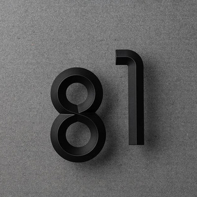 matte black indoor and outdoor numbers