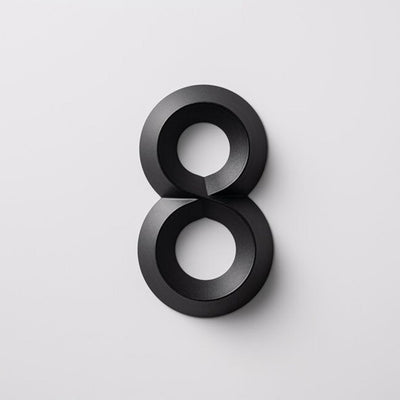 matte black indoor and outdoor numbers