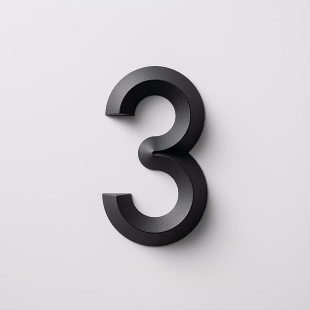 matte black indoor and outdoor numbers