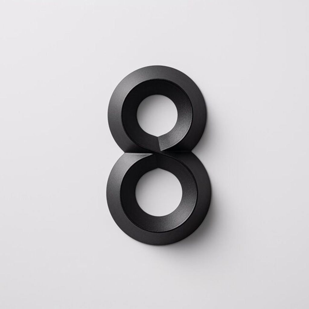 matte black indoor and outdoor numbers