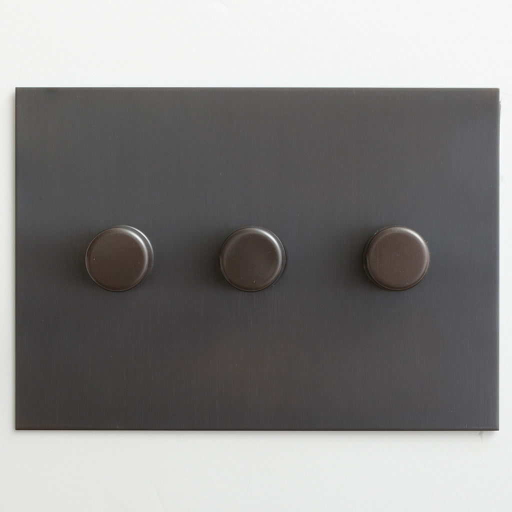 Forbes & Lomax rotary dimmer plate, close detail.