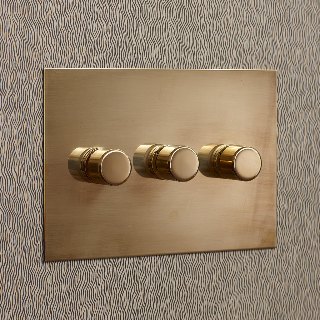 Forbes & Lomax rotary dimmer knob, close detail.