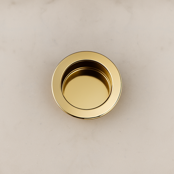 Round Edge Pull — Polished Brass