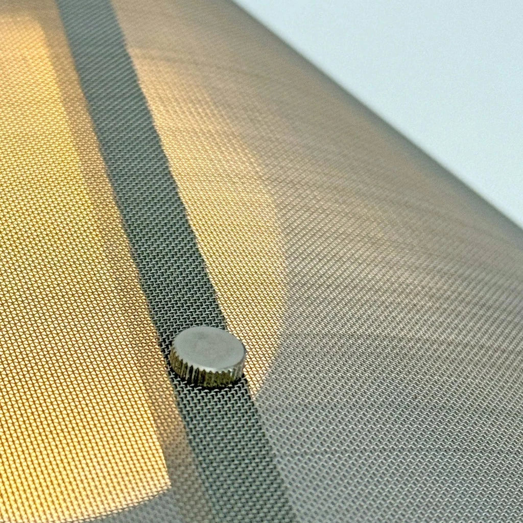 Close-up of Screen Light from Object Interface in Stainless Steel