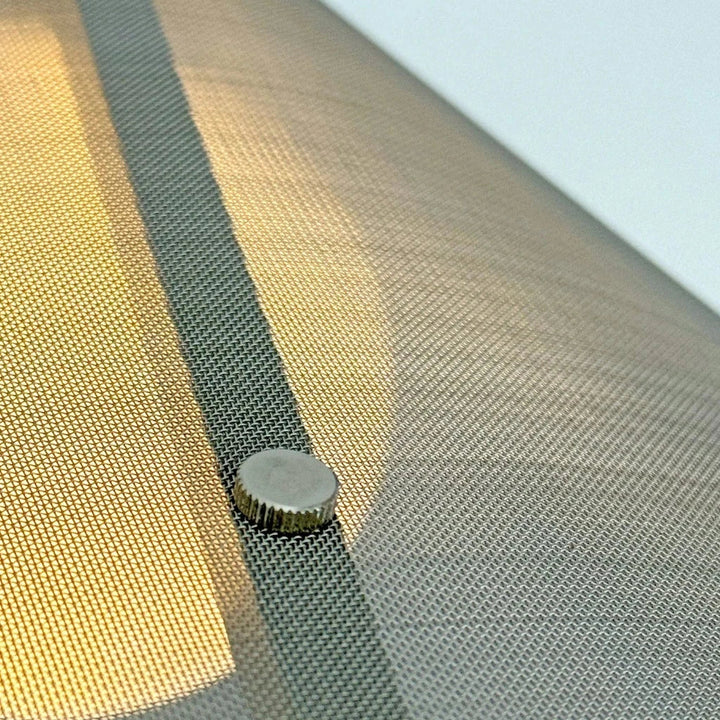 Close-up of Screen Light from Object Interface in Stainless Steel