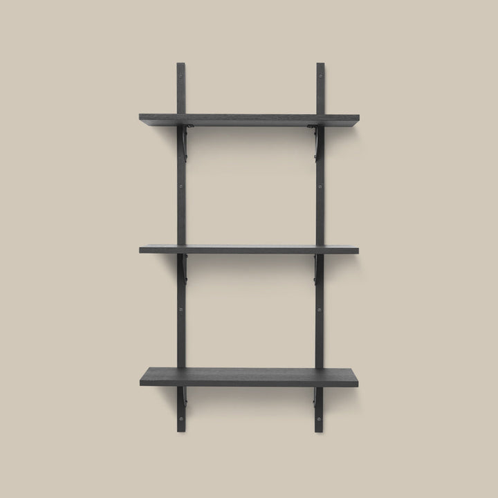 Sector Shelf Triple Narrow Black and Black