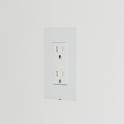 Smoothline Minimal modern aesthetic flush wall outlet by designmod