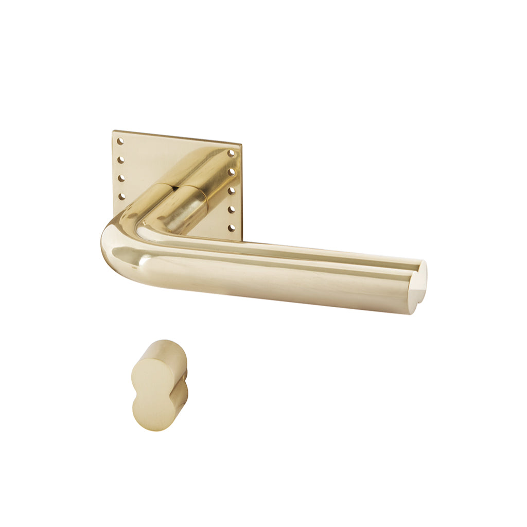 Elegant Stardust Collection Lever Handle in Brass