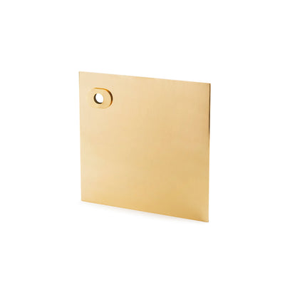 A Maison Vervloet Stardust Smooth Square Backplate with a hole in the middle.