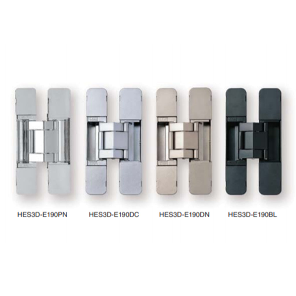 Available hinge finishes