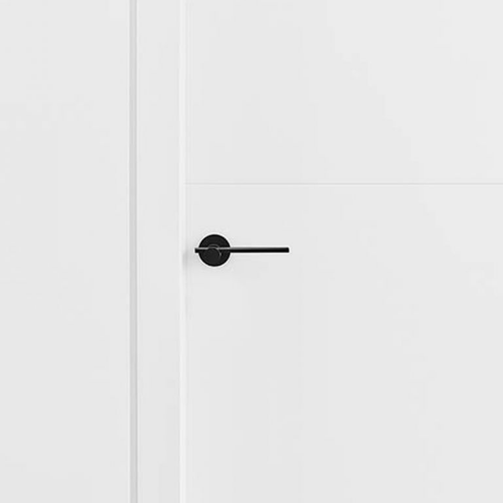 A Formani TENSE BB100G door lever with a black handle on it.