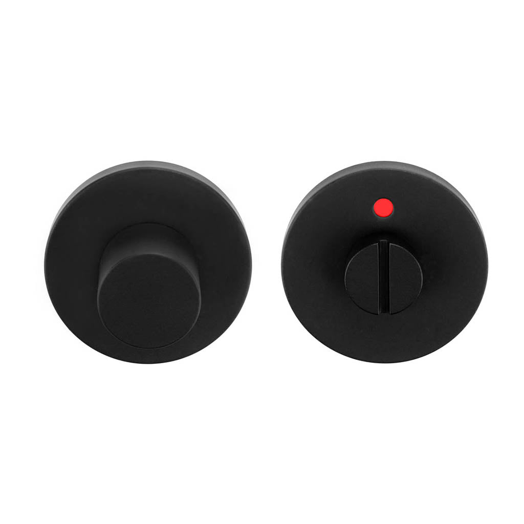 A Formani TENSE BBWC53 Privacy Set with a black knob and a red button on it.