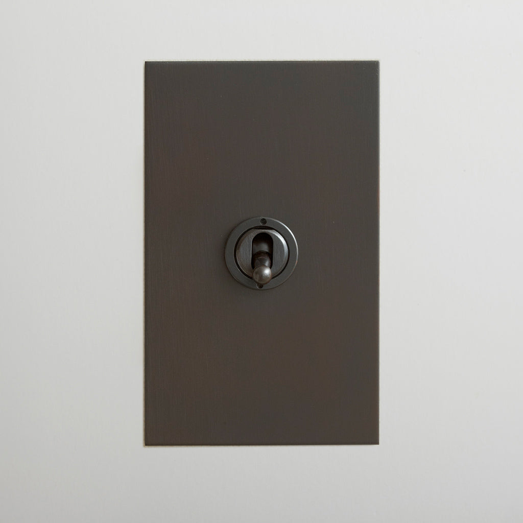 Forbes & Lomax toggle switch plate in an alternate finish.