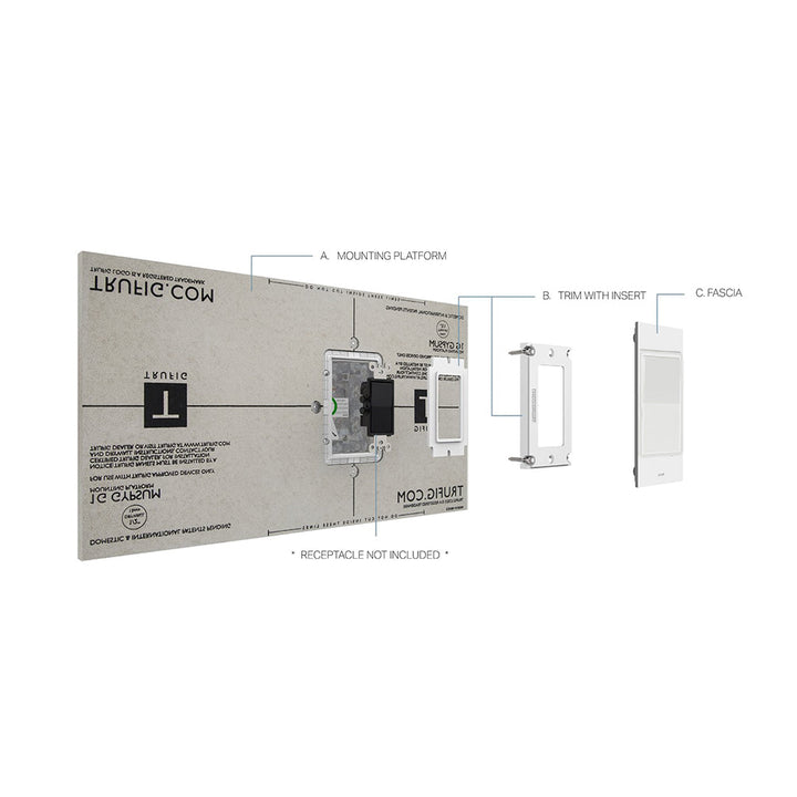 Trufig Leviton 1/2" Solid Surface Switch & Dimmer System