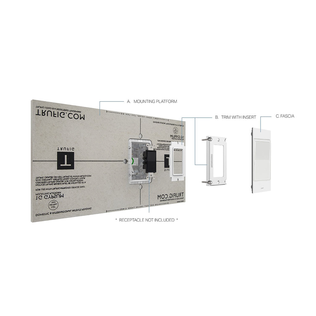 Trufig Small Format Tile Switch & Dimmer System