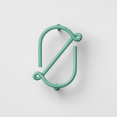 Cool neon style house numbers in mint green.