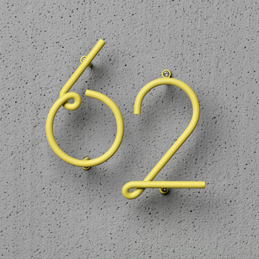 Neon style wire numbers for your house. Cool and graphic house numbers