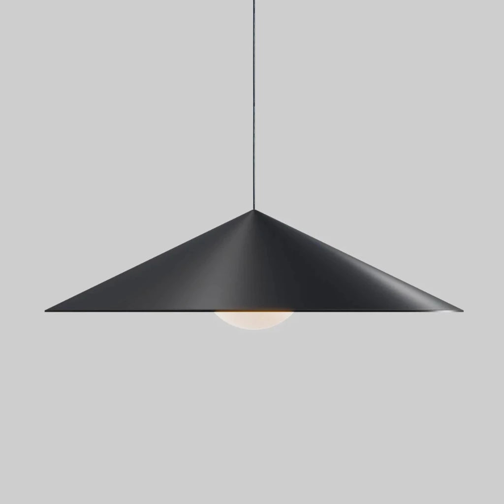 An Anony Wisp 120 Pendant Light hanging from a ceiling.