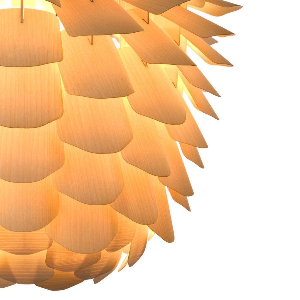 Wooden pendant light by German studio Schneid