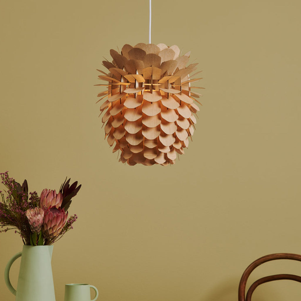 Wooden ceiling pendant