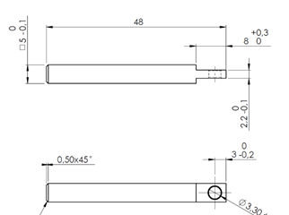 d line Tubular Mortise Spindles for Thumb Turns & Toilet Indicators