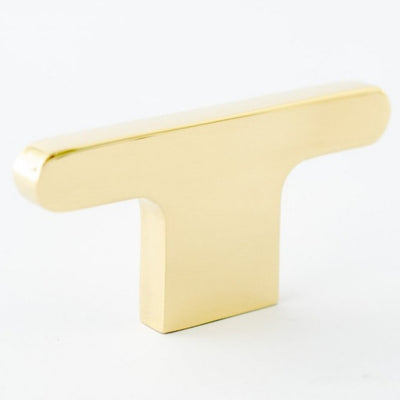 A T shaped knob in polished brass