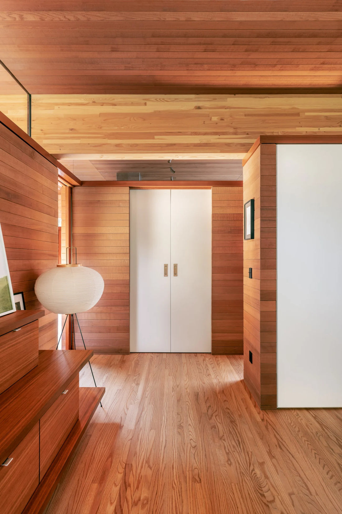 Bronze FSB 1242 lever and thumbturn on an oak bathroom door at Haus am Buddenturm