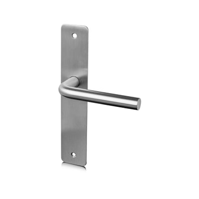 Knud L Lever in satin stainless steel on backplate